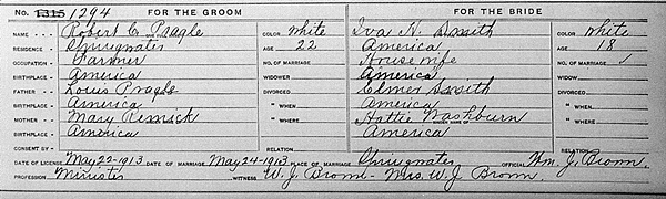 hcl_people_pragle_robert_c_and_smith_iva_h_marriage_certificate_1913_resize600x180