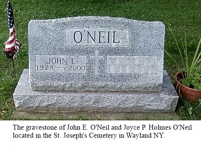 hcl_people_oneil_john_e_and_holmes_joyce_p_gravestone_saint_josephs_cemetery_wayland_ny_resize400x240